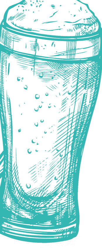 Gezeichnetes Weißbierglas